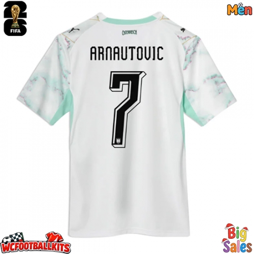 Austria Marko Arnautovic #7 Replica Away Stadium Shirt World Cup 2026 Short Sleeve